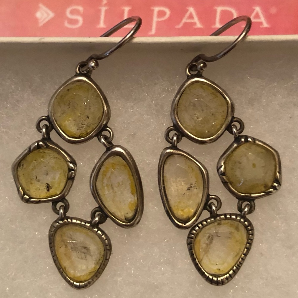 Silpada Sterling Silver and Citrine Fresh Squeezed Earrings W2782 - Picture 6 of 16